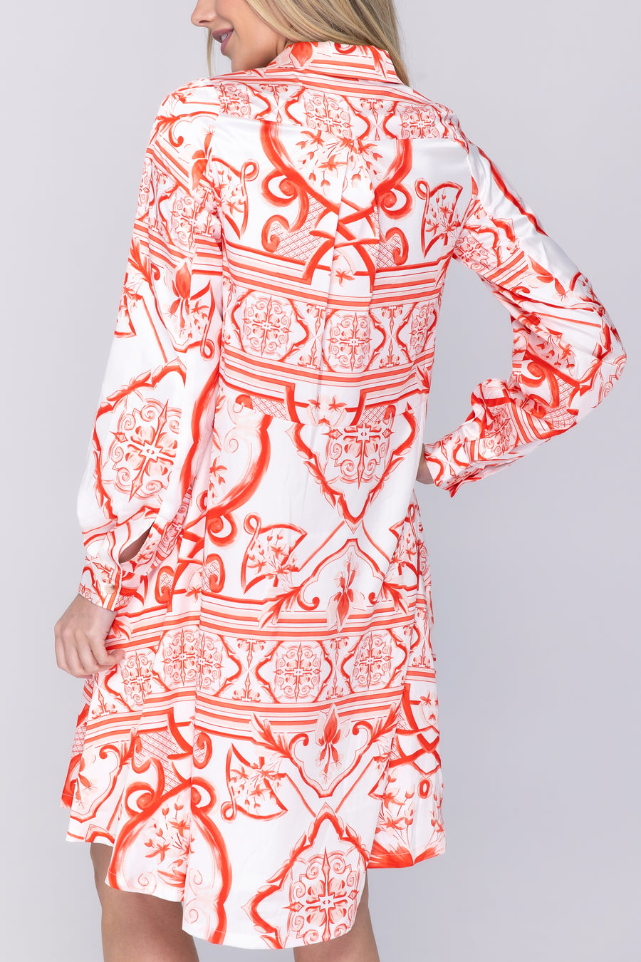 ALINA DRESS (WHITE/RED) 38"