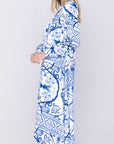 ALINA DRESS (WHITE/BLUE) 49"