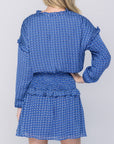 EMILY DRESS Long Sleeve (BLUE) 37"