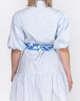 ALLIE DRESS Short Sleeve (BLUE SOLID) 36"