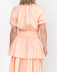ZENA DRESS Short Sleeve (PEACH) 39"