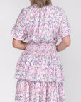 ZENA DRESS Short Sleeve (LILAC FLOWER) 39"