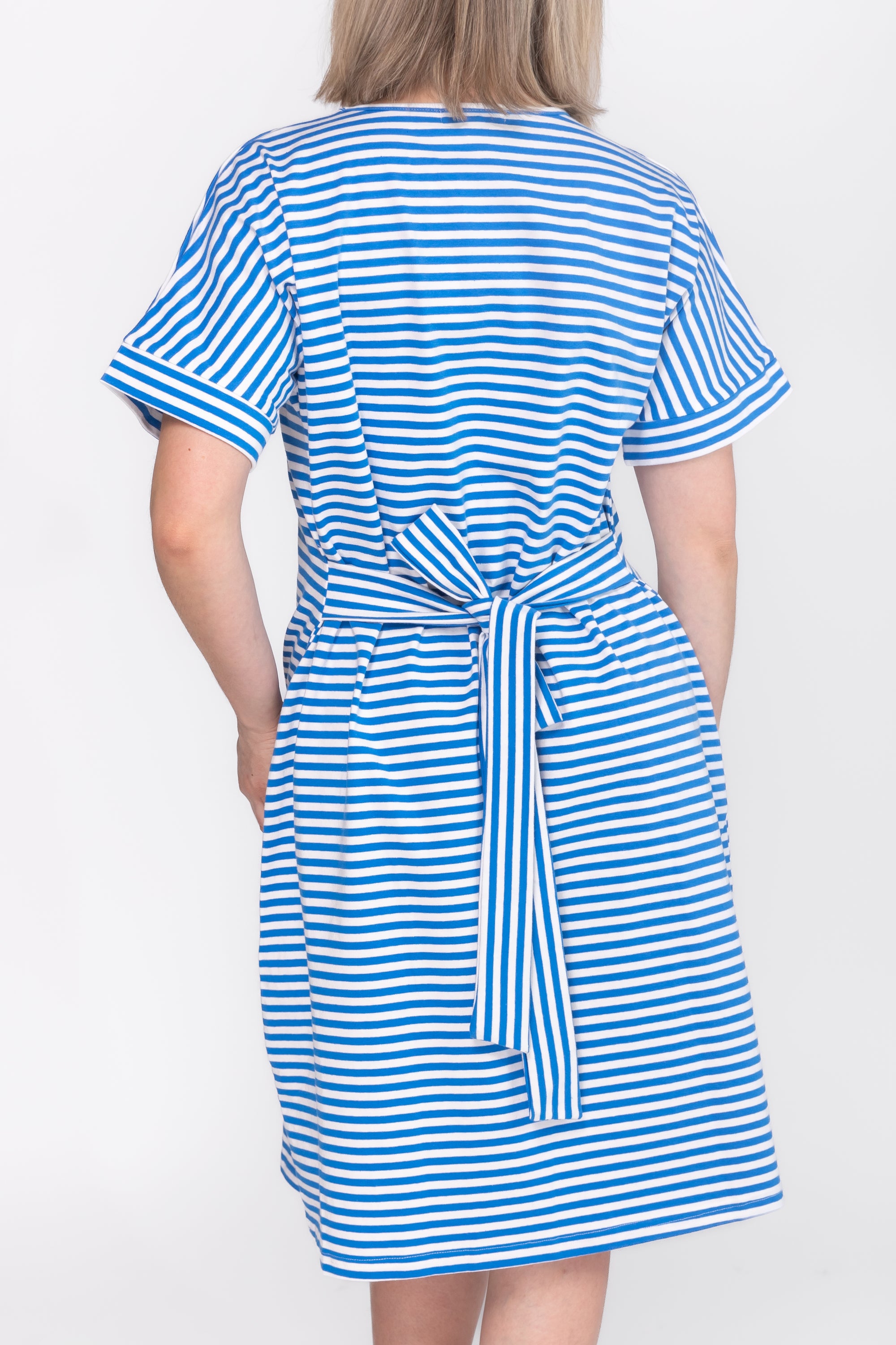 ELLA DRESS (BLUE/WHITE)