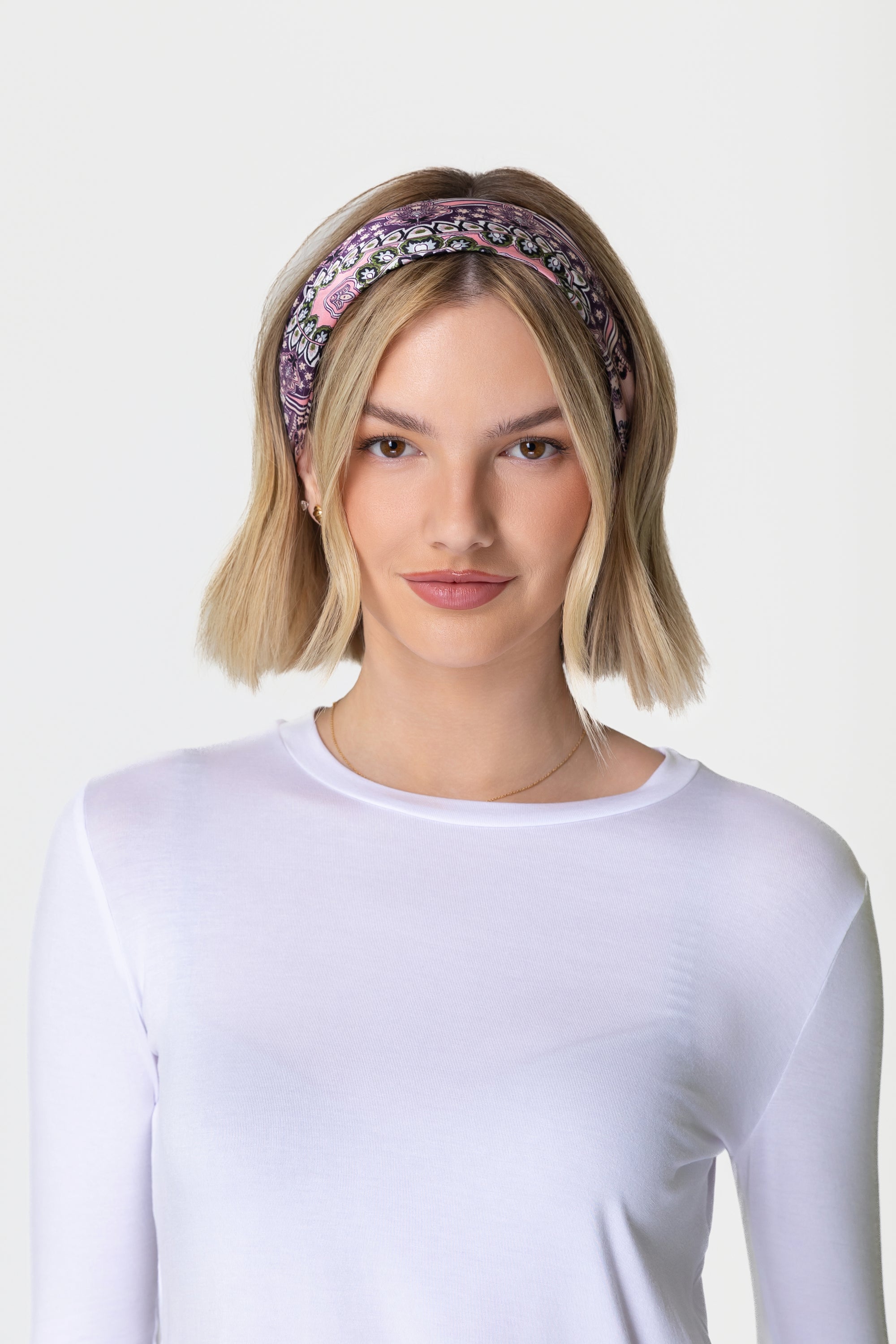 SQUARE HEAD SCARF (PINK/BLACK) - Yakira Bella