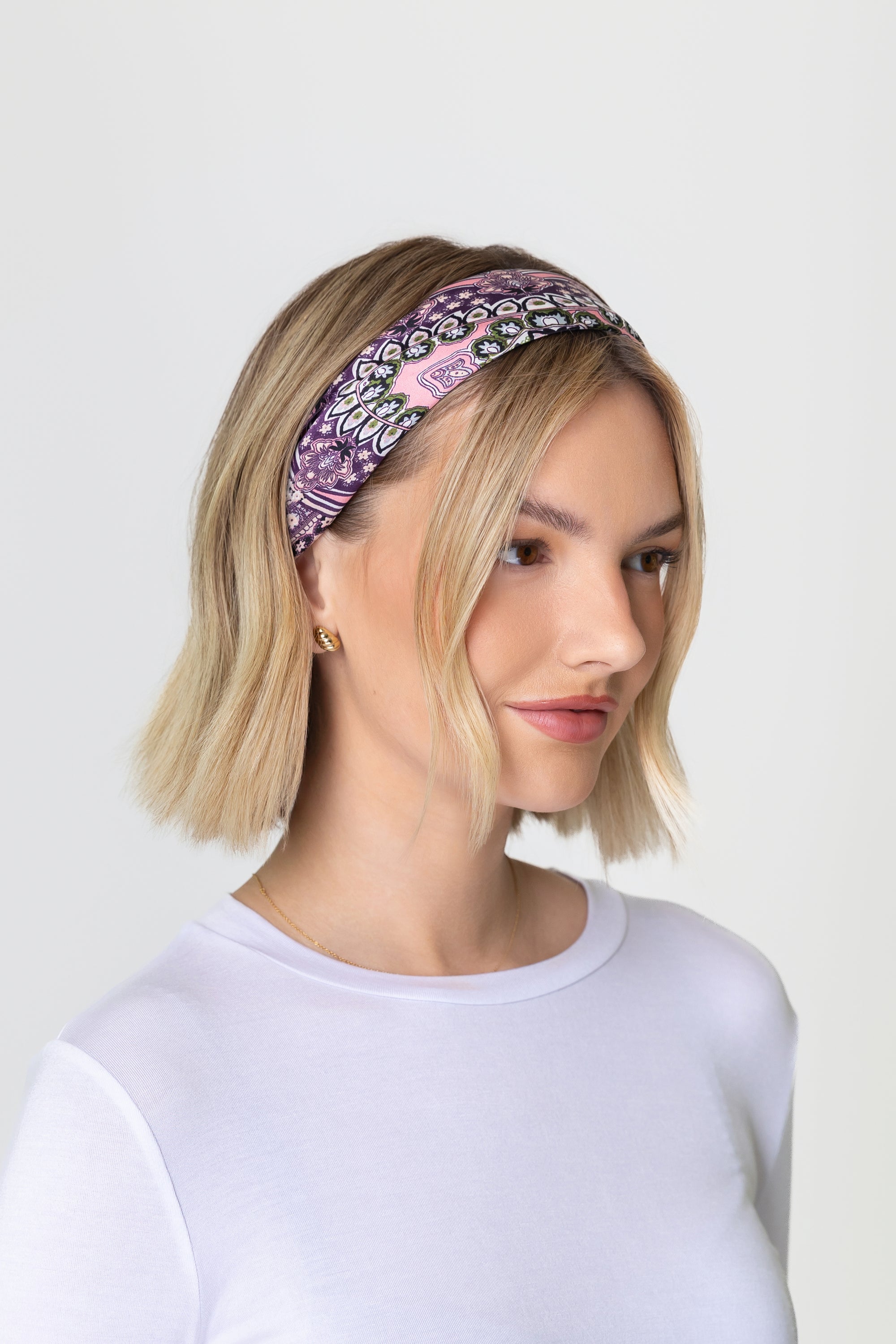 SQUARE HEAD SCARF (PINK/BLACK) - Yakira Bella