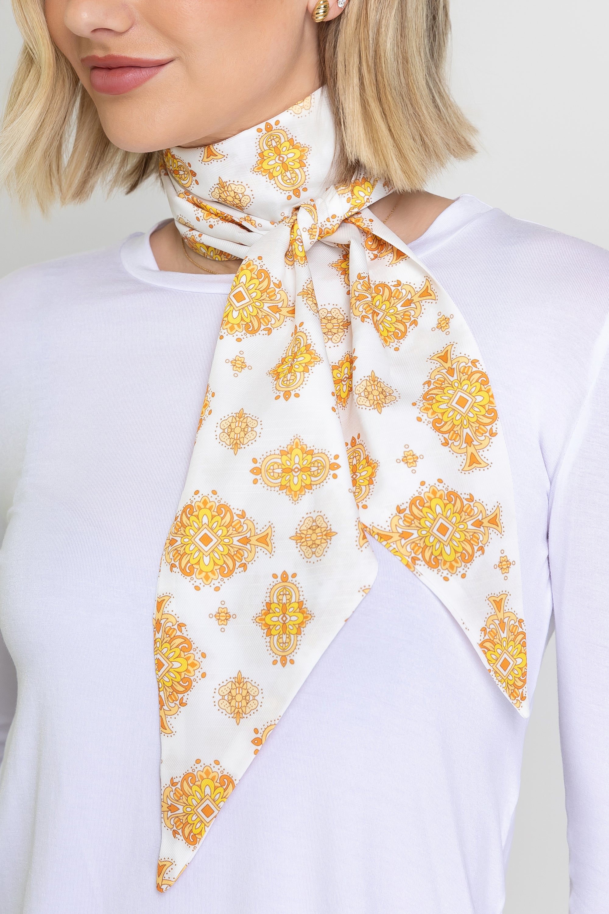 HAIR SCARF (YELLOW PATTERN) - Yakira Bella