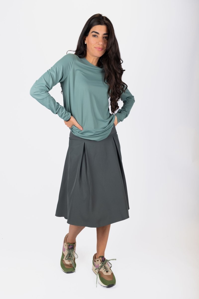 Achieve Skirt 23&quot; (Dark Green) - Skirt - Yakira Bella