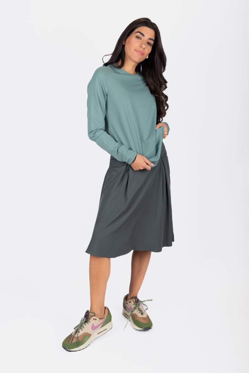 Achieve Skirt 23&quot; (Dark Green) - Skirt - Yakira Bella
