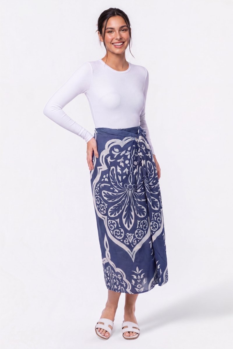 Adalyn Skirt (Navy Pattern) - Skirt - Yakira Bella