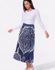 Adalyn Skirt (Navy Pattern) - Skirt - Yakira Bella