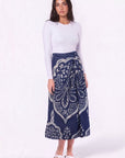 Adalyn Skirt (Navy Pattern) - Skirt - Yakira Bella