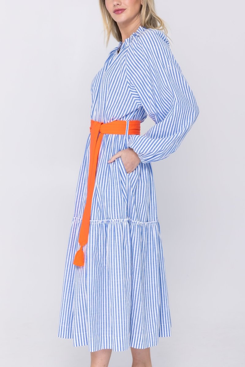 ADDISON DRESS (BLUE/STRIPE) - Dress - Yakira Bella