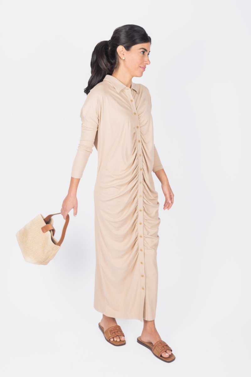 ADEN DRESS (BEIGE) - Dress - Yakira Bella