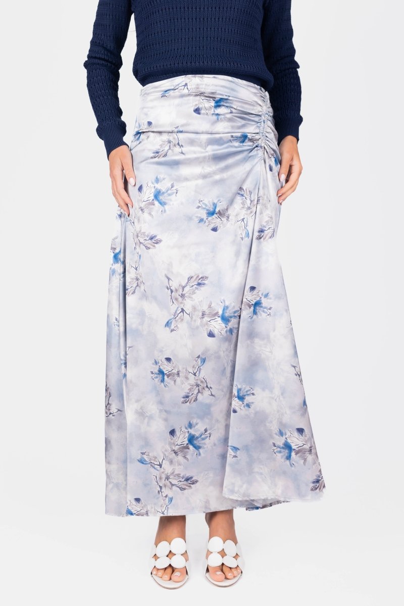 ADRIANA SKIRT (GREY/BLUE) - Skirt - Yakira Bella