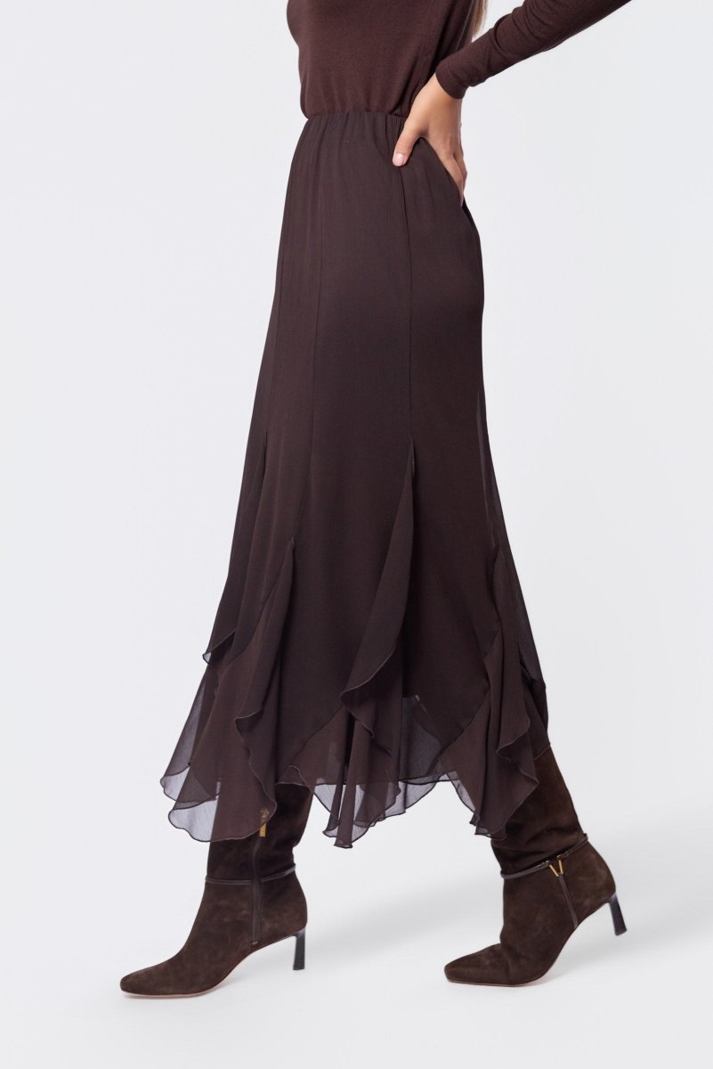 Aimee Skirt (Dark Brown) - Skirt - Yakira Bella