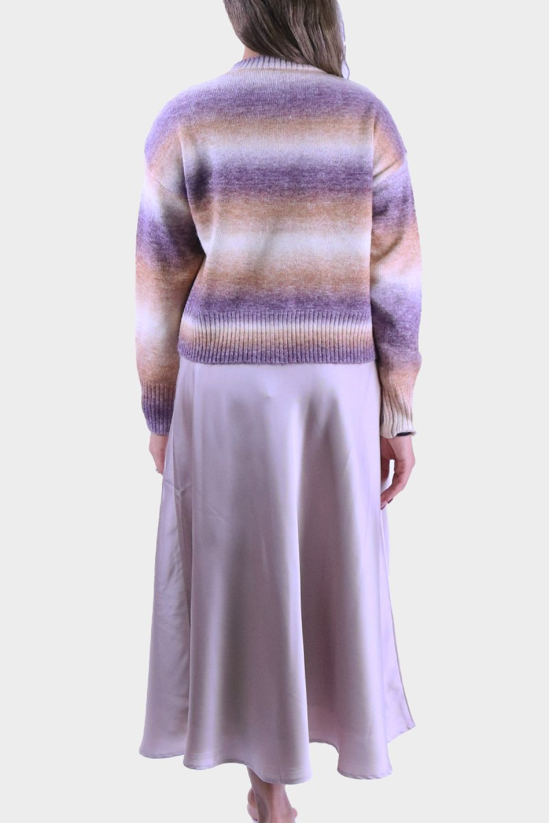 ALAIA SWEATER (BEIGE/PURPLE) - Top - Yakira Bella