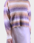 ALAIA SWEATER (BEIGE/PURPLE) - Top - Yakira Bella