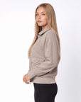 Alani Zip Up Jacket (Grey) - Top - Yakira Bella