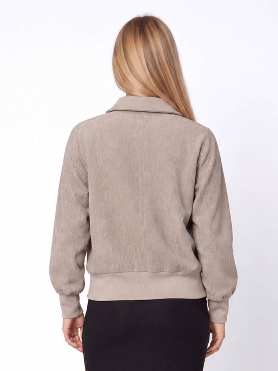 Alani Zip Up Jacket (Grey) - Top - Yakira Bella