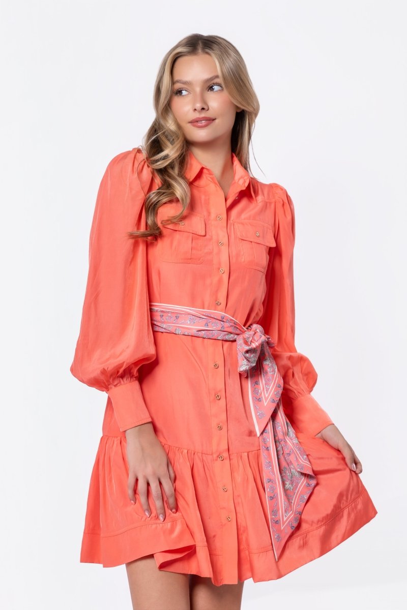 Alex Dress 37" (Coral/Pink) - Dress - Yakira Bella