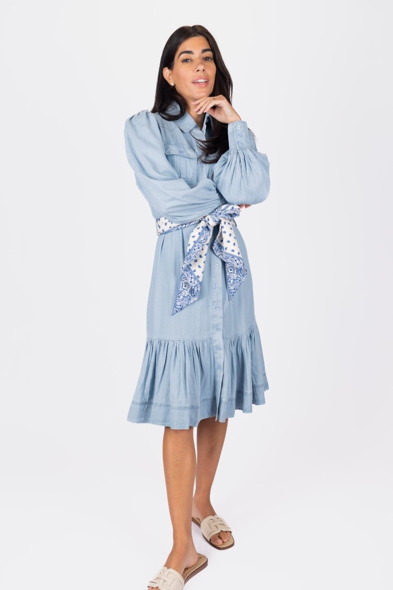 ALEX DRESS 41&quot; (CHAMBRAY) - Dress - Yakira Bella