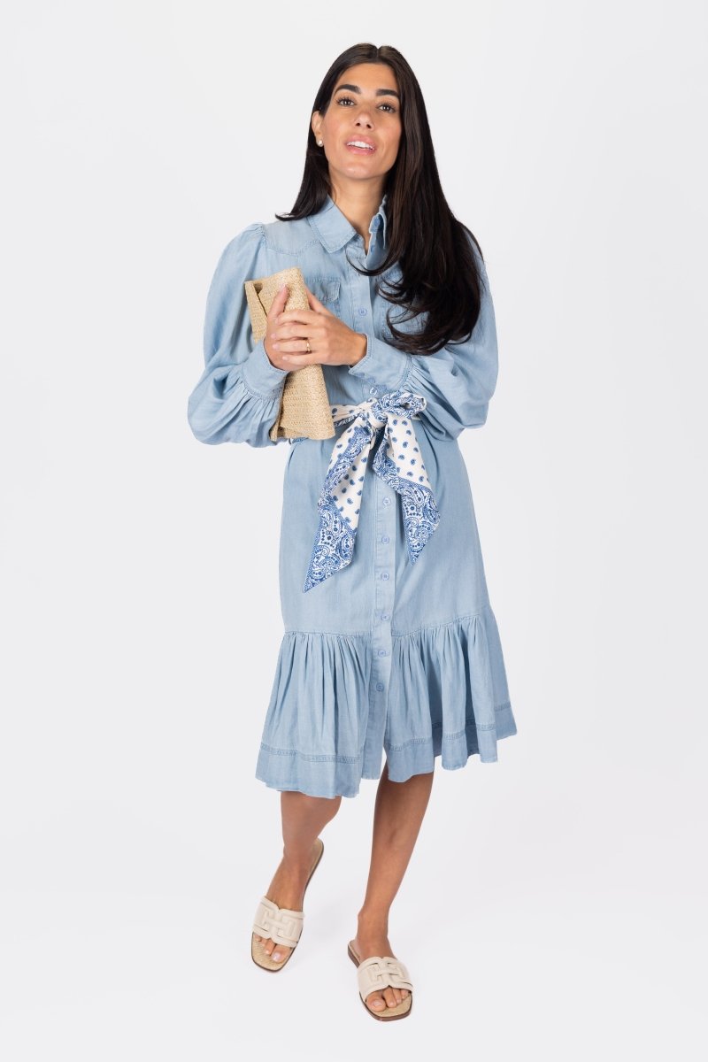 ALEX DRESS 41&quot; (CHAMBRAY) - Dress - Yakira Bella