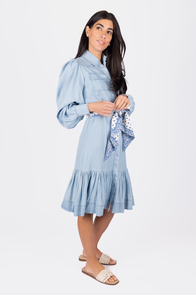ALEX DRESS 41&quot; (CHAMBRAY) - Dress - Yakira Bella