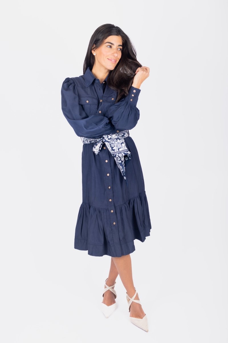 ALEX DRESS 41" (NAVY) - Dress - Yakira Bella