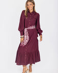 Alex Dress 53" (Burgundy) - Dress - Yakira Bella