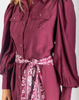 Alex Dress 53" (Burgundy) - Dress - Yakira Bella