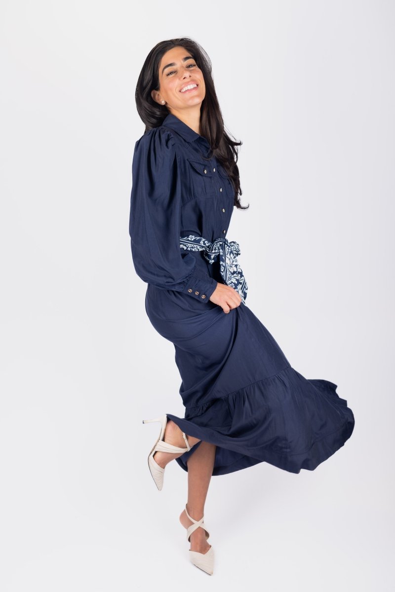 ALEX DRESS 53" (NAVY) - Dress - Yakira Bella