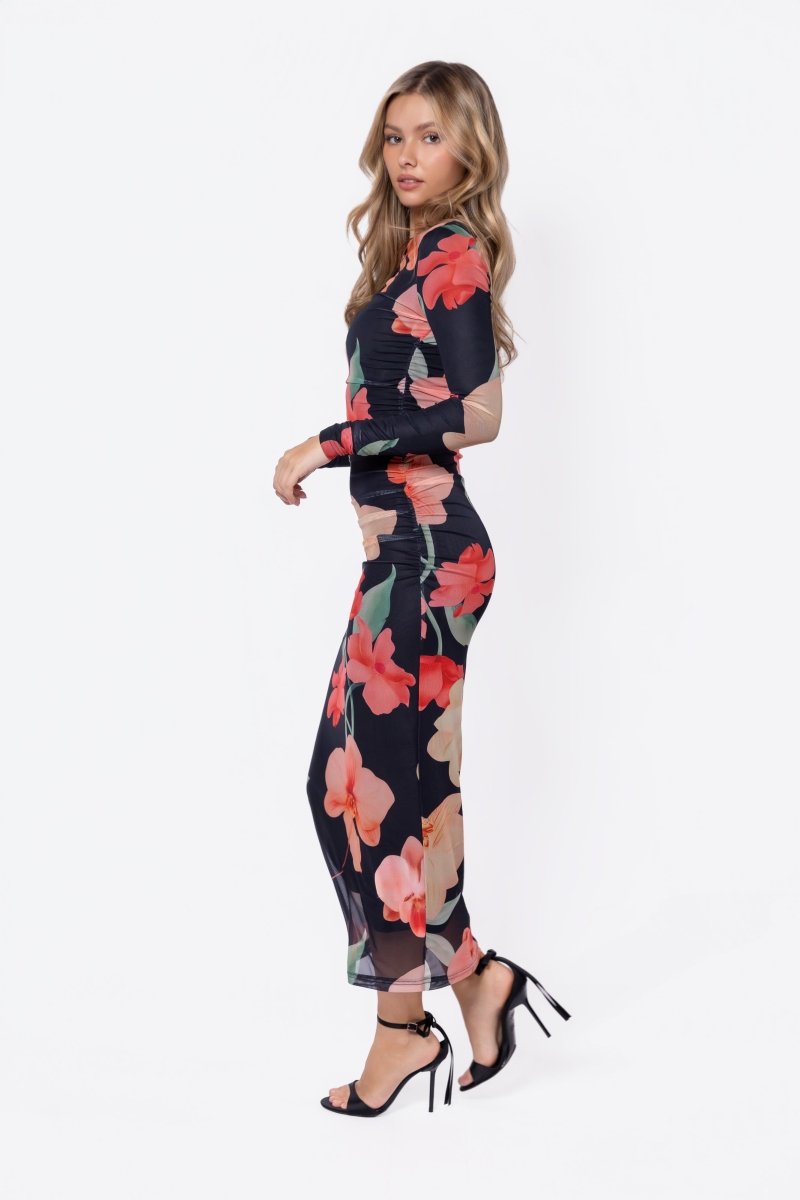 Alia Dress (Black Flower) - Dress - Yakira Bella