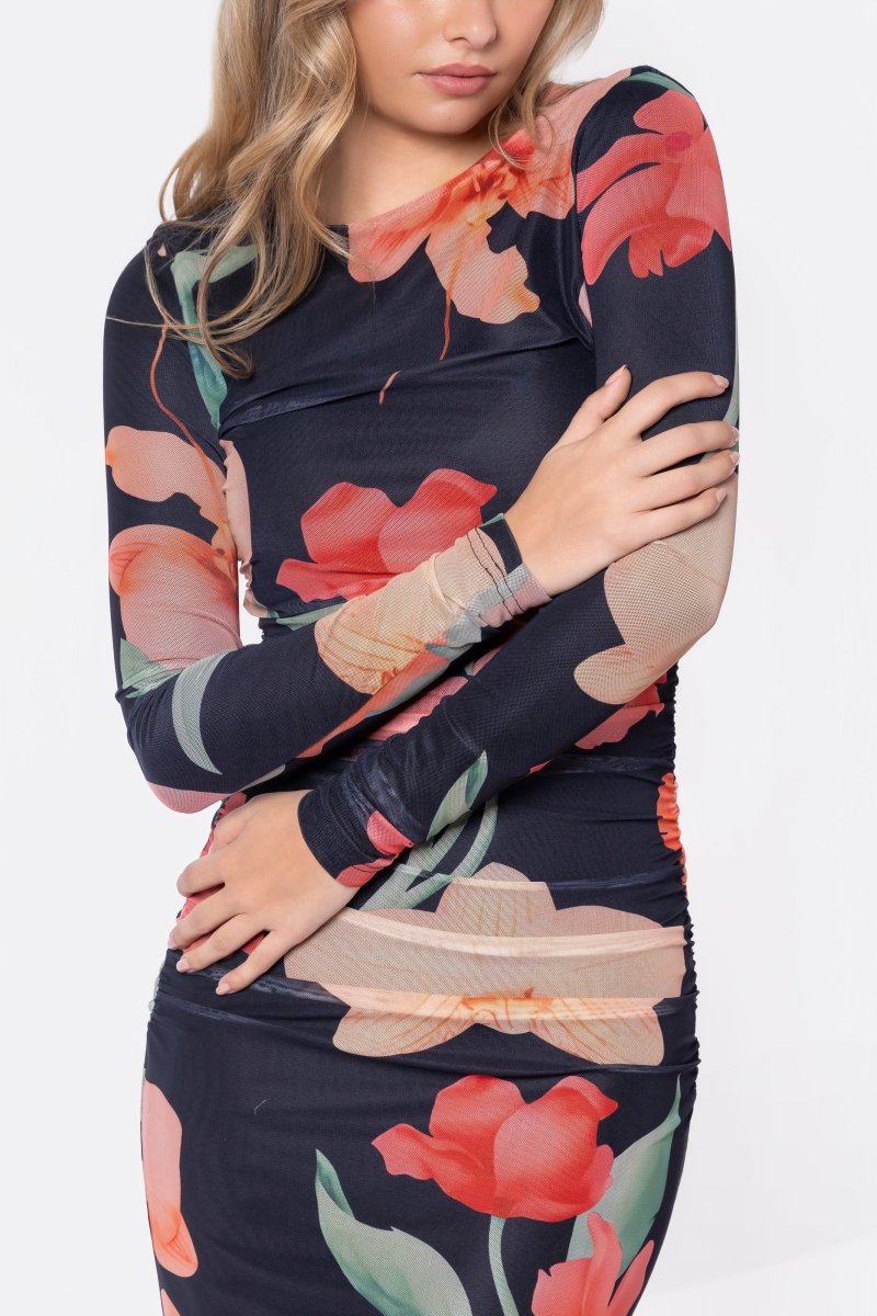 Alia Dress (Black Flower) - Dress - Yakira Bella