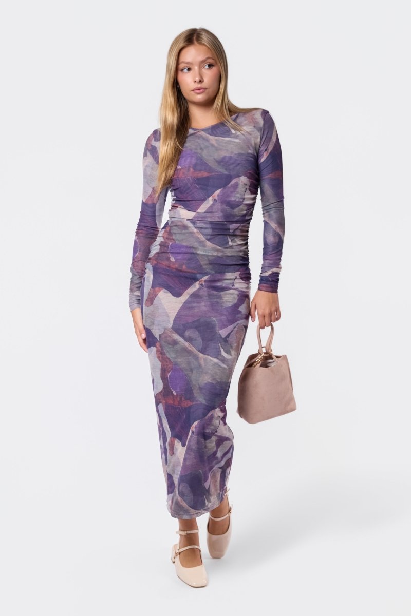Alia Dress (Burgundy Multi) - Dress - Yakira Bella