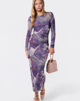 Alia Dress (Burgundy Multi) - Dress - Yakira Bella
