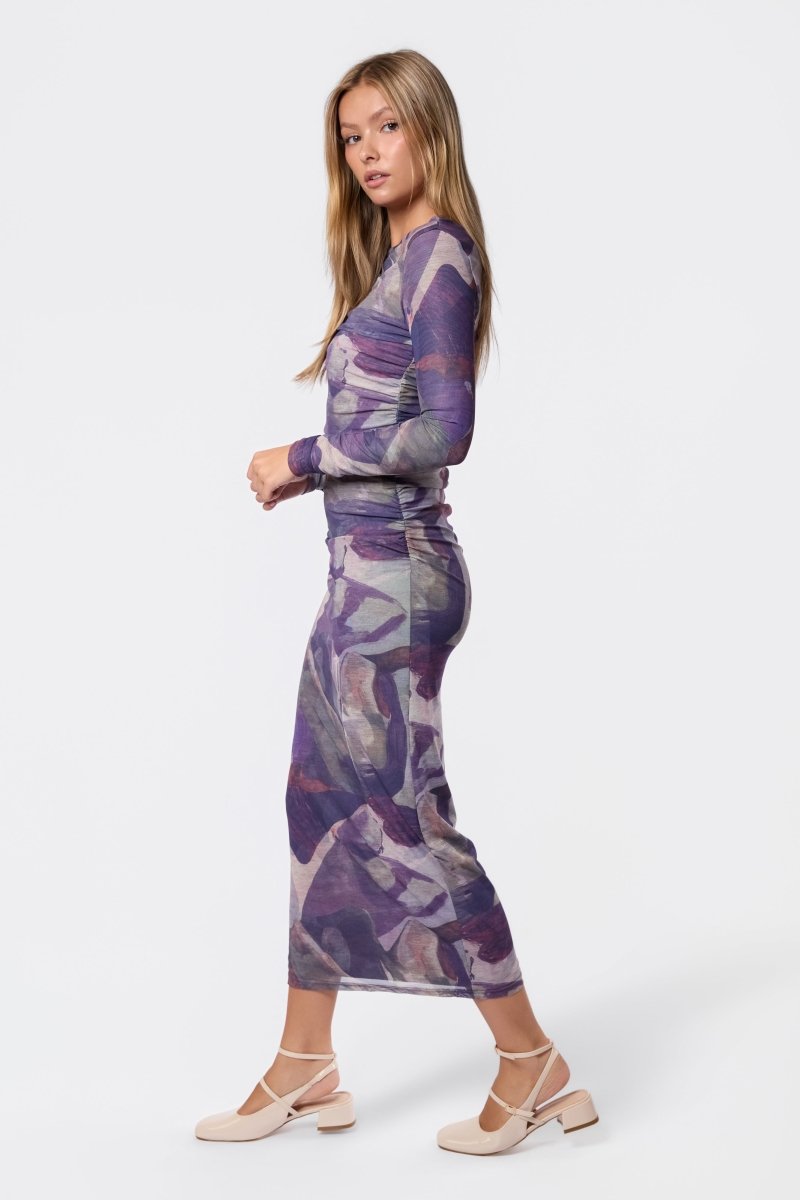 Alia Dress (Burgundy Multi) - Dress - Yakira Bella
