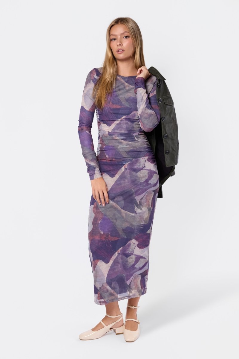 Alia Dress (Burgundy Multi) - Dress - Yakira Bella