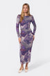 Alia Dress (Burgundy Multi)