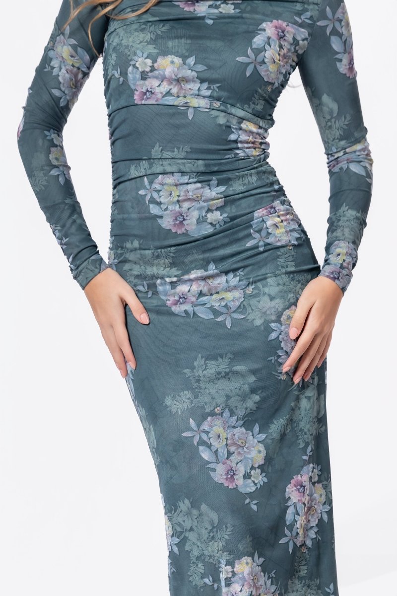 Alia Dress (Green Flower) - Dress - Yakira Bella