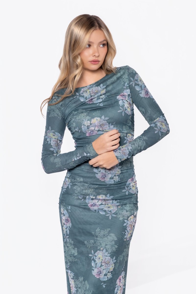 Alia Dress (Green Flower) Yakira Bella Alia Dress (Green Flower) Yakira Bella