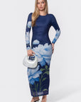Alia Dress (Navy Ground) - Dress - Yakira Bella