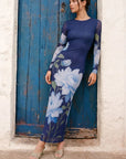 Alia Dress (Navy Ground) - Dress - Yakira Bella
