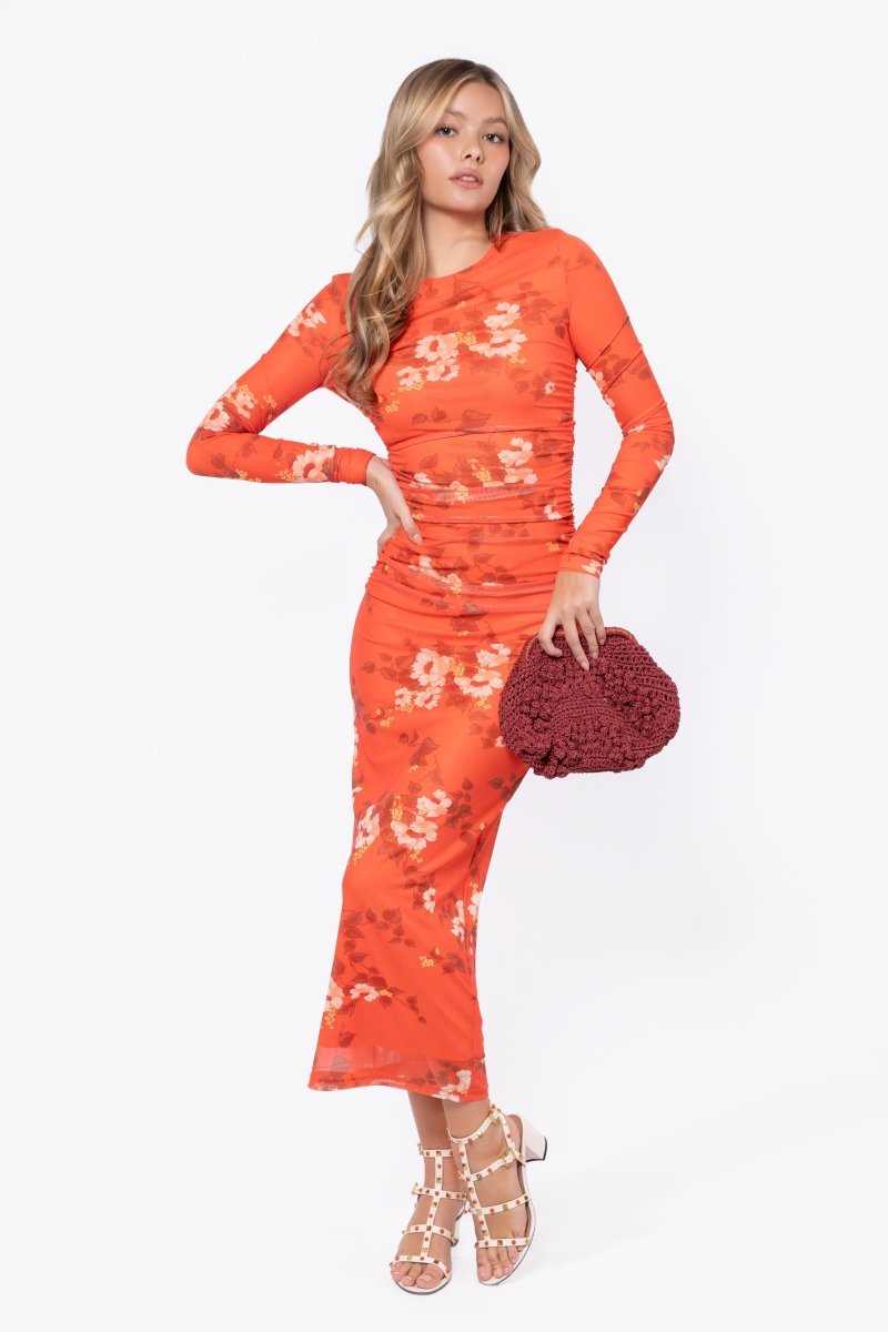 Alia Dress (Orange Flower) - Dress - Yakira Bella