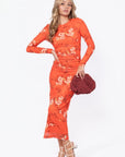 Alia Dress (Orange Flower) - Dress - Yakira Bella