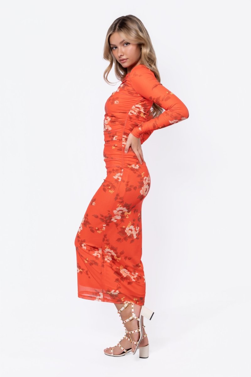 Alia Dress (Orange Flower) - Dress - Yakira Bella