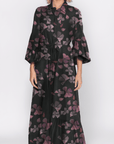 Alice Dress Long Sleeve 53" (Black Ground) - Dress - Yakira Bella