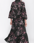 Alice Dress Long Sleeve 53" (Black Ground) - Dress - Yakira Bella