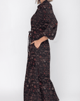 Alice Dress Long Sleeve 53" (Black Pattern) - Dress - Yakira Bella