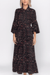Alice Dress Long Sleeve 53" (Black Pattern)