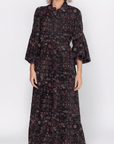 Alice Dress Long Sleeve 53" (Black Pattern) - Dress - Yakira Bella